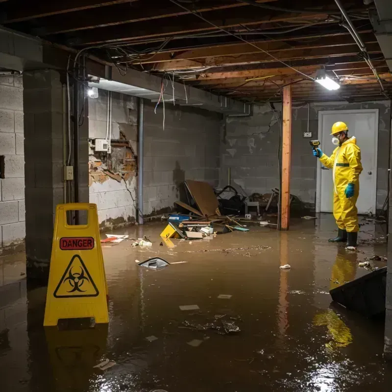 Flooded Basement Electrical Hazard in Brunswick County, VA Property